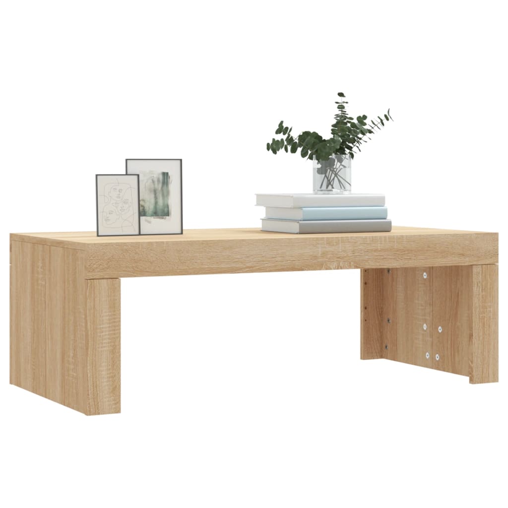 Table basse chêne sonoma 102x50x36 cm bois d'ingénierie