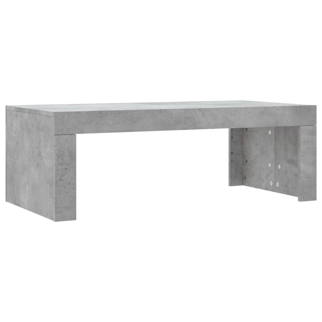 Betongrauer Couchtisch 102x50x36 cm, Holzwerkstoff