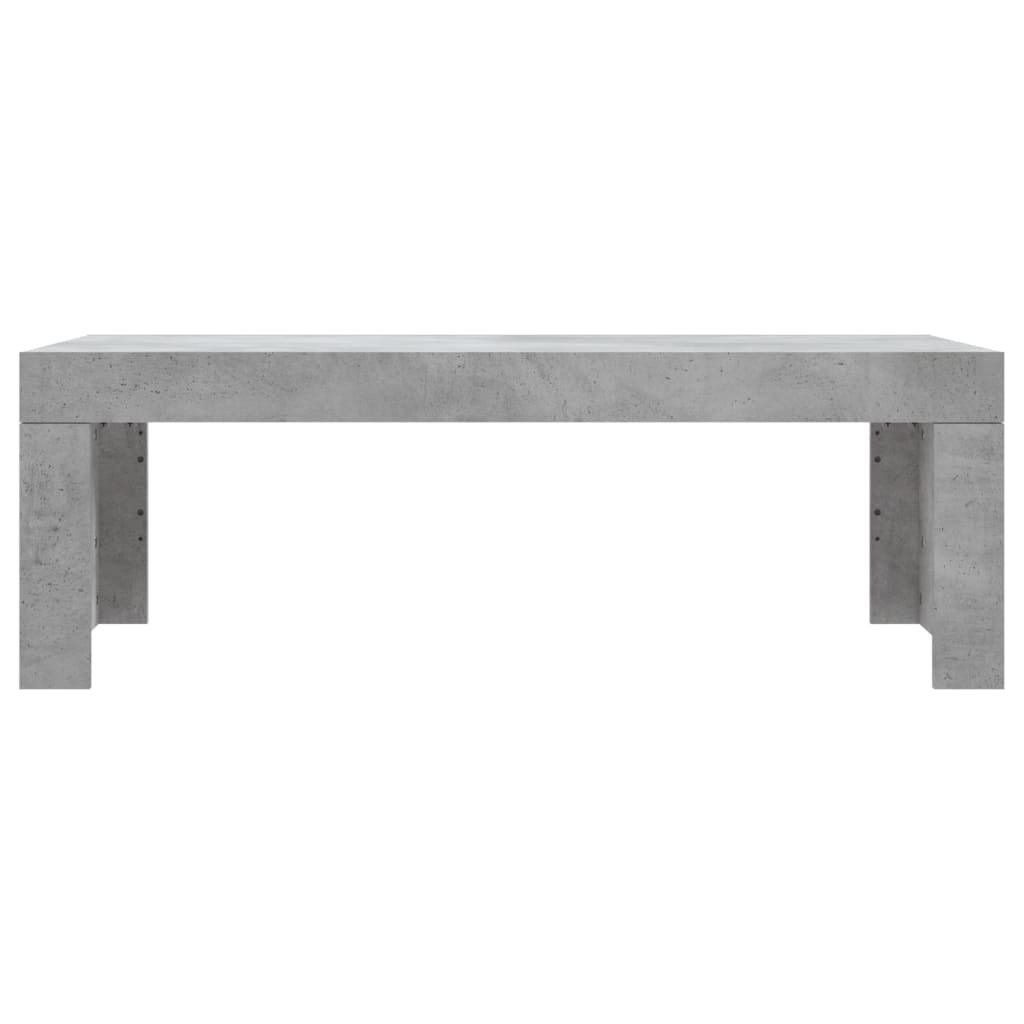 Betongrauer Couchtisch 102x50x36 cm, Holzwerkstoff