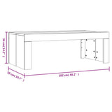 Betongrauer Couchtisch 102x50x36 cm, Holzwerkstoff