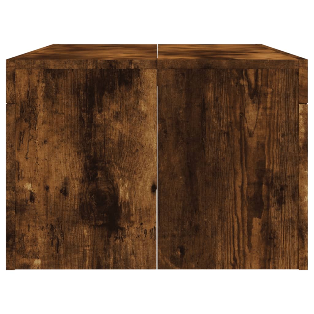 Table basse chêne fumé 102x50x36 cm bois d'ingénierie