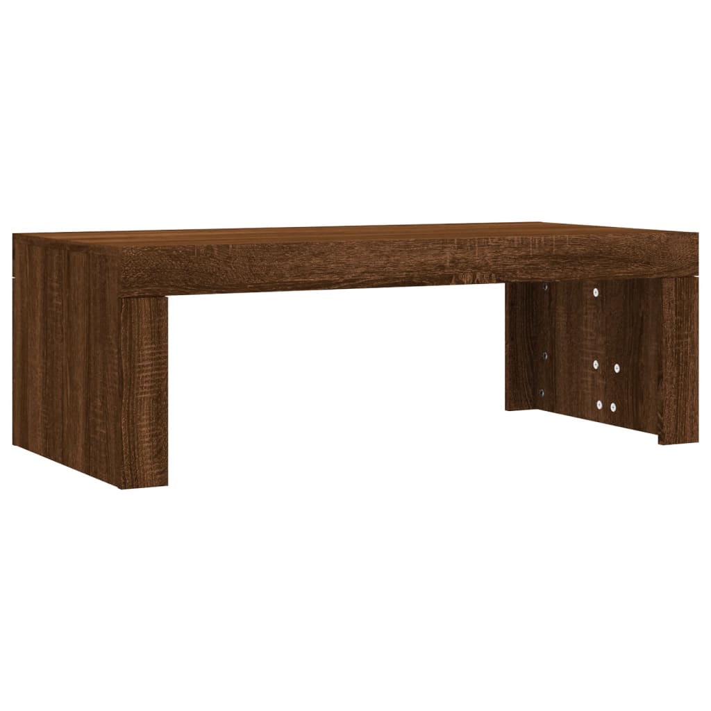 Couchtisch aus brauner Eiche, 102 x 50 x 36 cm, Holzwerkstoff