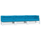 Coussins de palette lot de 7 bleu tissu