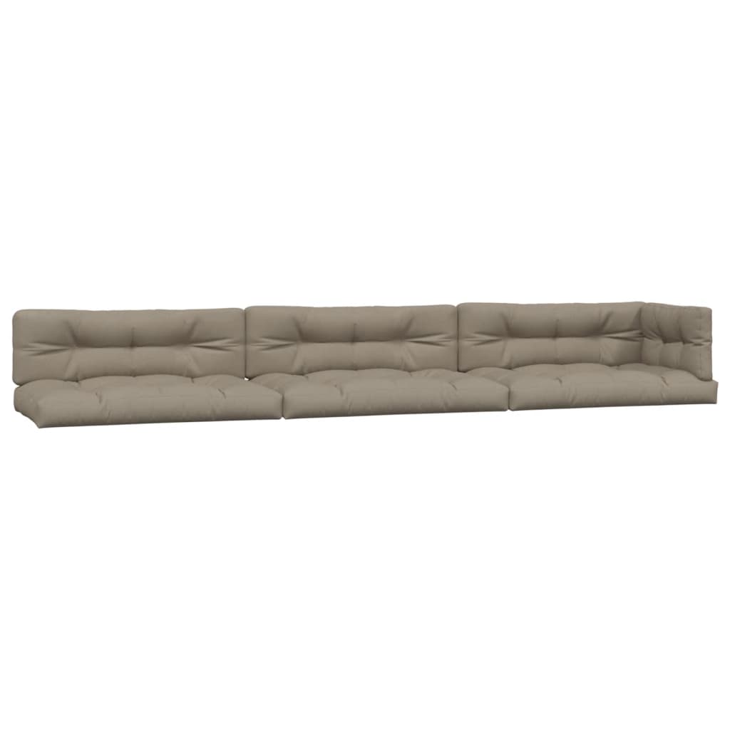 Coussins de palette lot de 7 taupe tissu