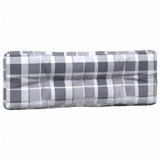 Coussins de palette lot de 7 motif de carreaux gris tissu