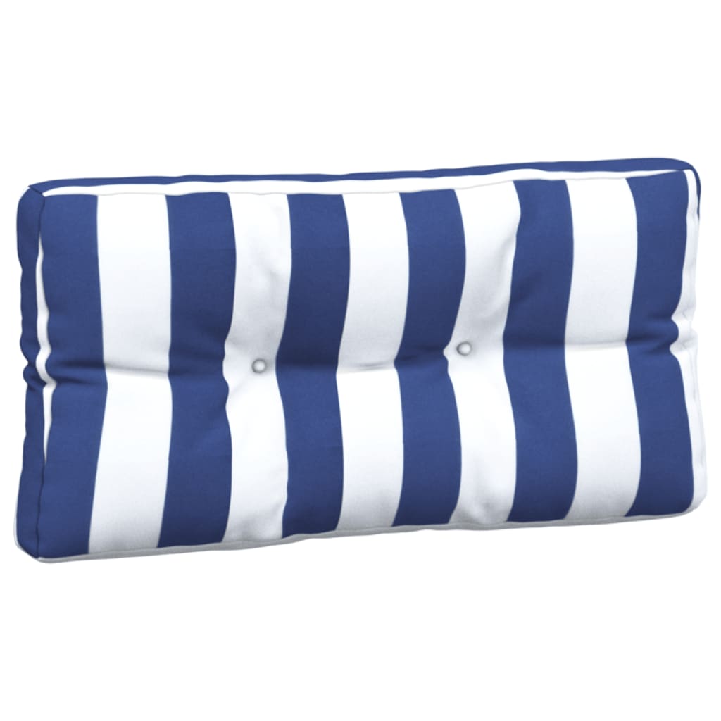 Coussins de palette lot de 7 rayures bleu et blanc tissu