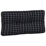 Coussins de palette lot de 7 noir motif de carreaux tissu