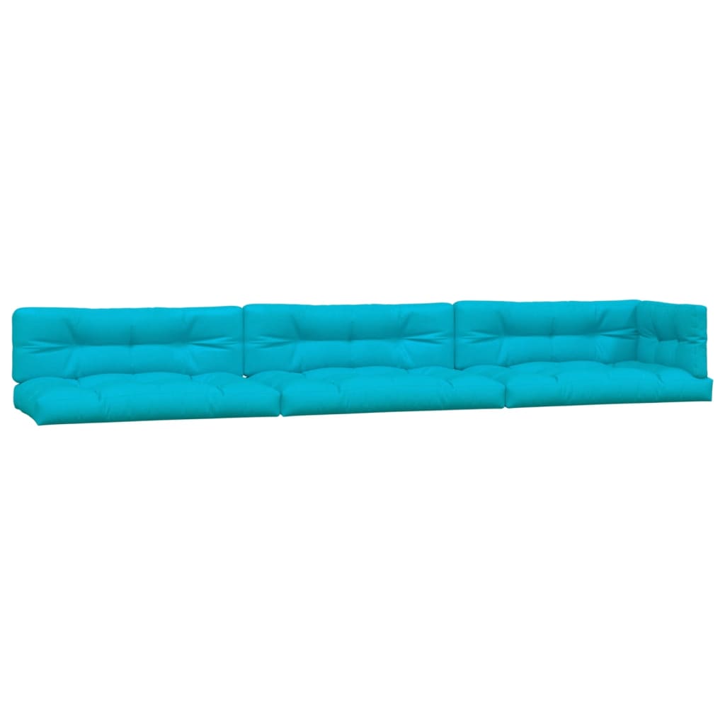 Coussins de palette lot de 7 turquoise tissu