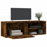 Meuble TV chêne fumé 120x34x37 cm bois d'ingénierie