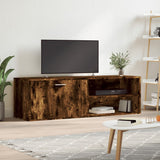 Meuble TV chêne fumé 120x34x37 cm bois d'ingénierie