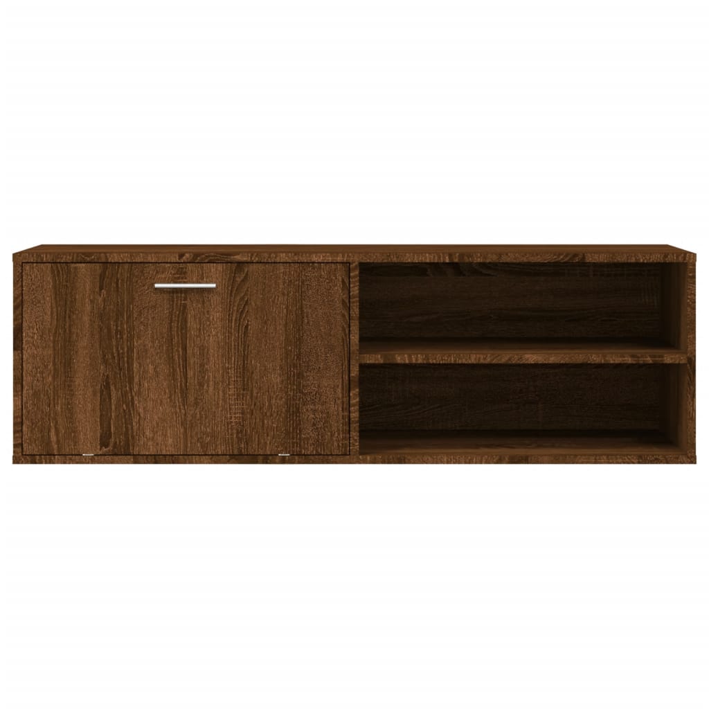 Meuble TV chêne marron 120x34x37 cm bois d'ingénierie