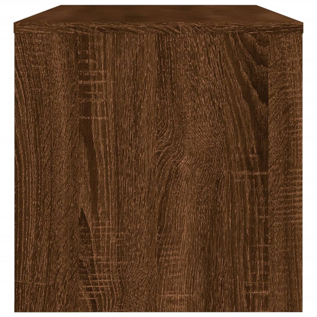 Meuble TV chêne marron 120x34x37 cm bois d'ingénierie