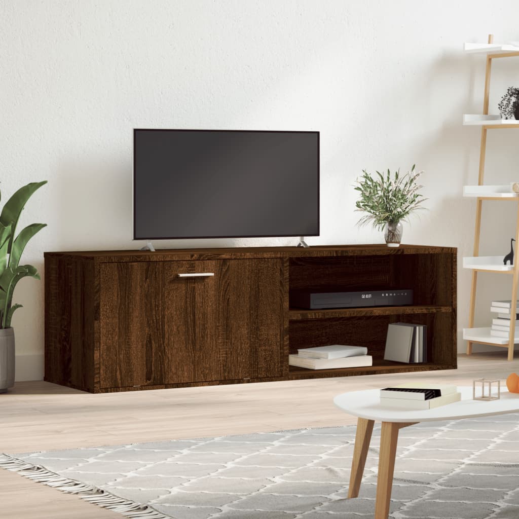 Meuble TV chêne marron 120x34x37 cm bois d'ingénierie