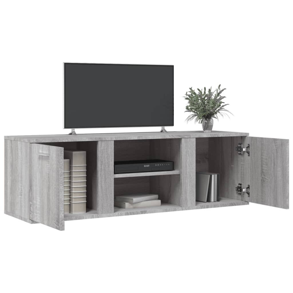 Meuble TV sonoma gris 120x34x37 cm bois d'ingénierie