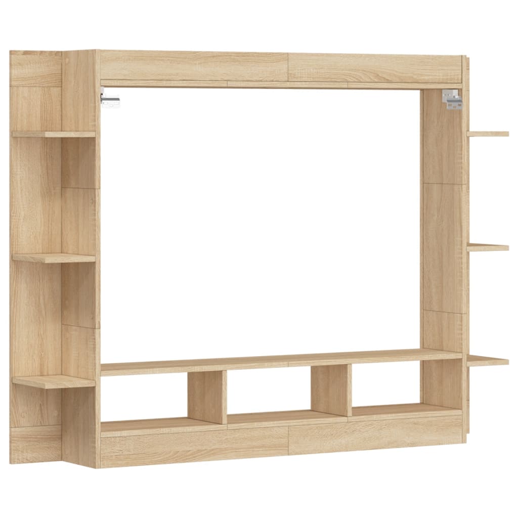 Meuble TV chêne sonoma 152x22x113 cm bois d'ingénierie