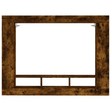 Meuble TV chêne fumé 152x22x113 cm bois d'ingénierie