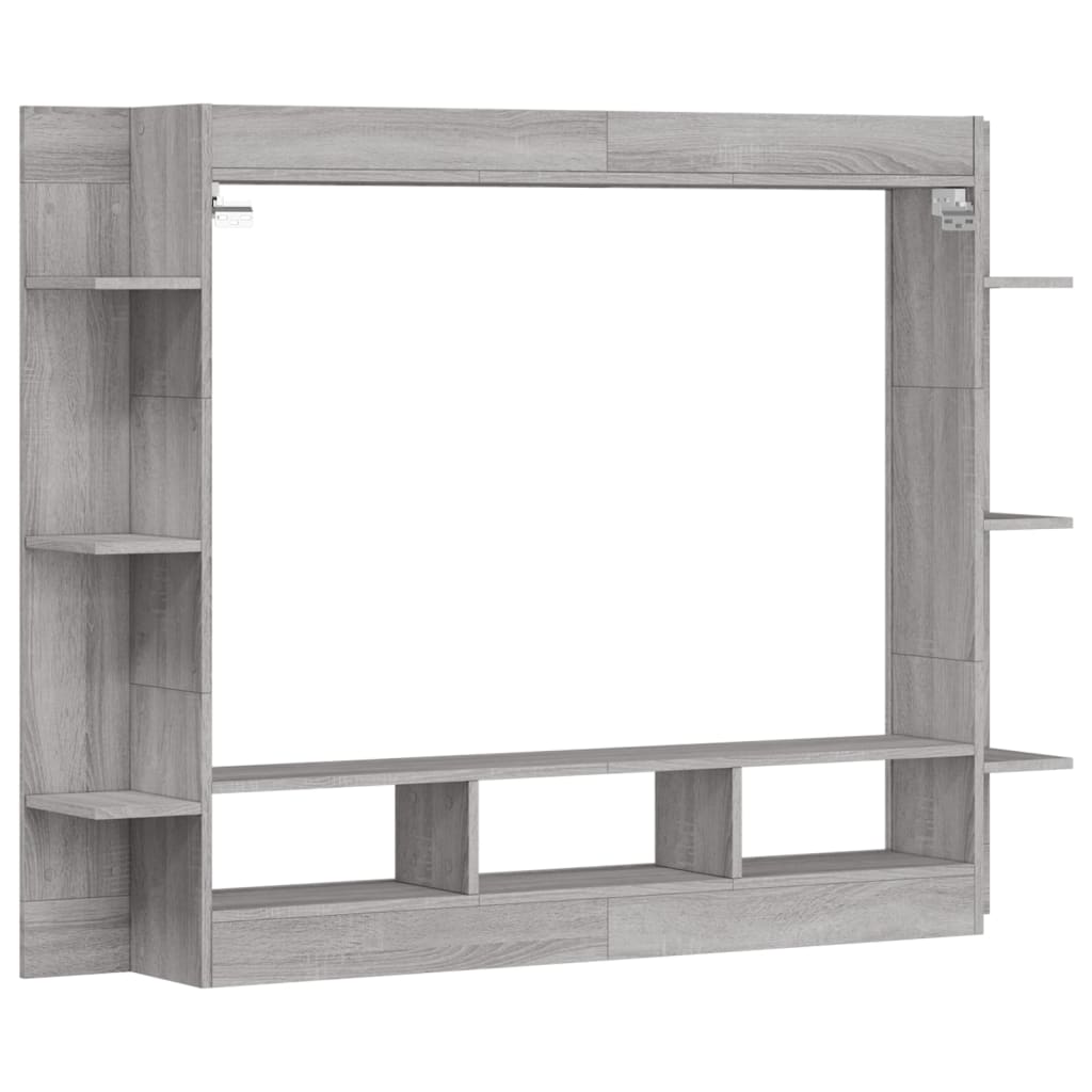 Meuble TV sonoma gris 152x22x113 cm bois d'ingénierie