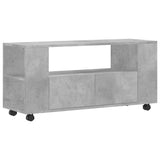 Meuble TV gris béton 102x34,5x43 cm bois d'ingénierie