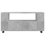 Meuble TV gris béton 102x34,5x43 cm bois d'ingénierie