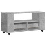 Meuble TV gris béton 102x34,5x43 cm bois d'ingénierie