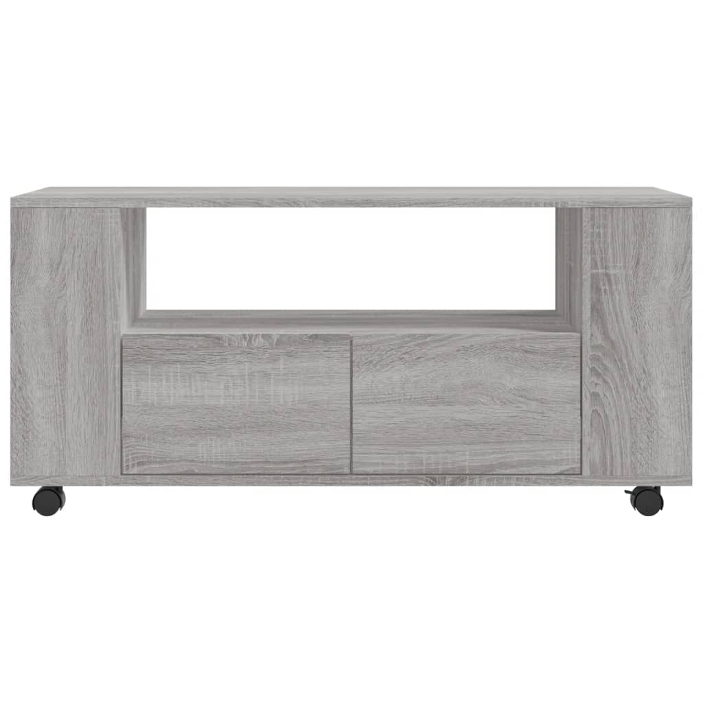 Meuble TV sonoma gris 102x34,5x43 cm bois d'ingénierie