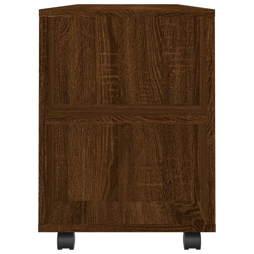 Meuble TV chêne marron 102x34,5x43 cm bois d'ingénierie