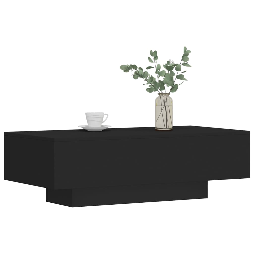 Table basse noir 100x49,5x31 cm bois d'ingénierie