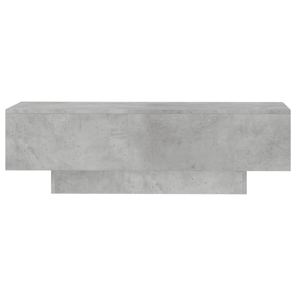 Table basse gris béton 100x49,5x31 cm bois d'ingénierie