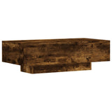 Table basse chêne fumé 100x49,5x31 cm bois d'ingénierie