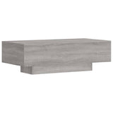 Table basse sonoma gris 100x49,5x31 cm bois d'ingénierie