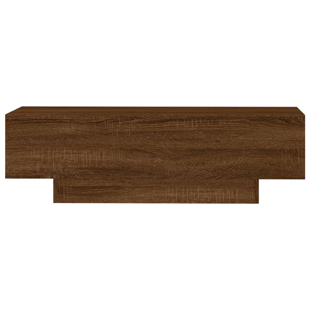 Table basse chêne marron 100x49,5x31 cm bois d'ingénierie