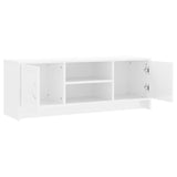 Meuble TV blanc brillant 102x30x37,5 cm bois d'ingénierie