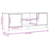 Meuble TV blanc brillant 102x30x37,5 cm bois d'ingénierie