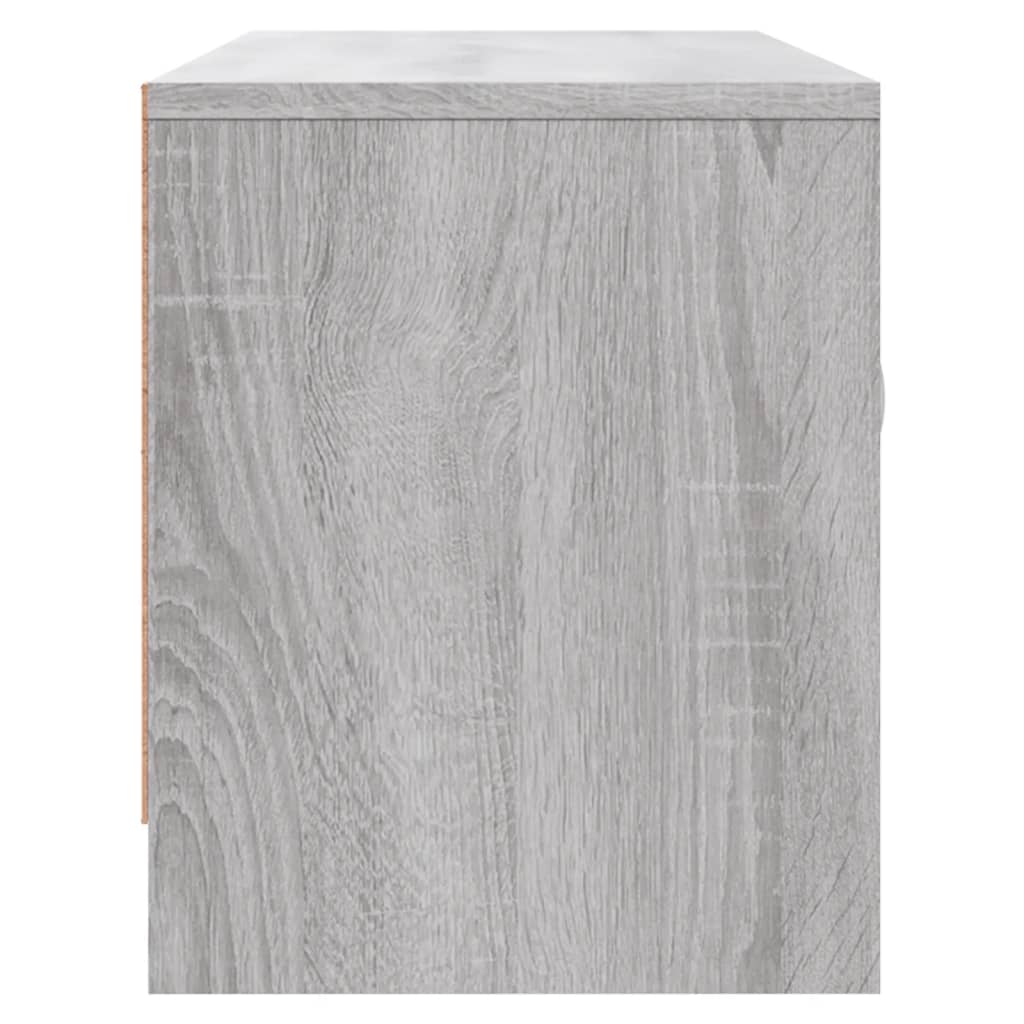 Meuble TV sonoma gris 102x30x37,5 cm bois d'ingénierie