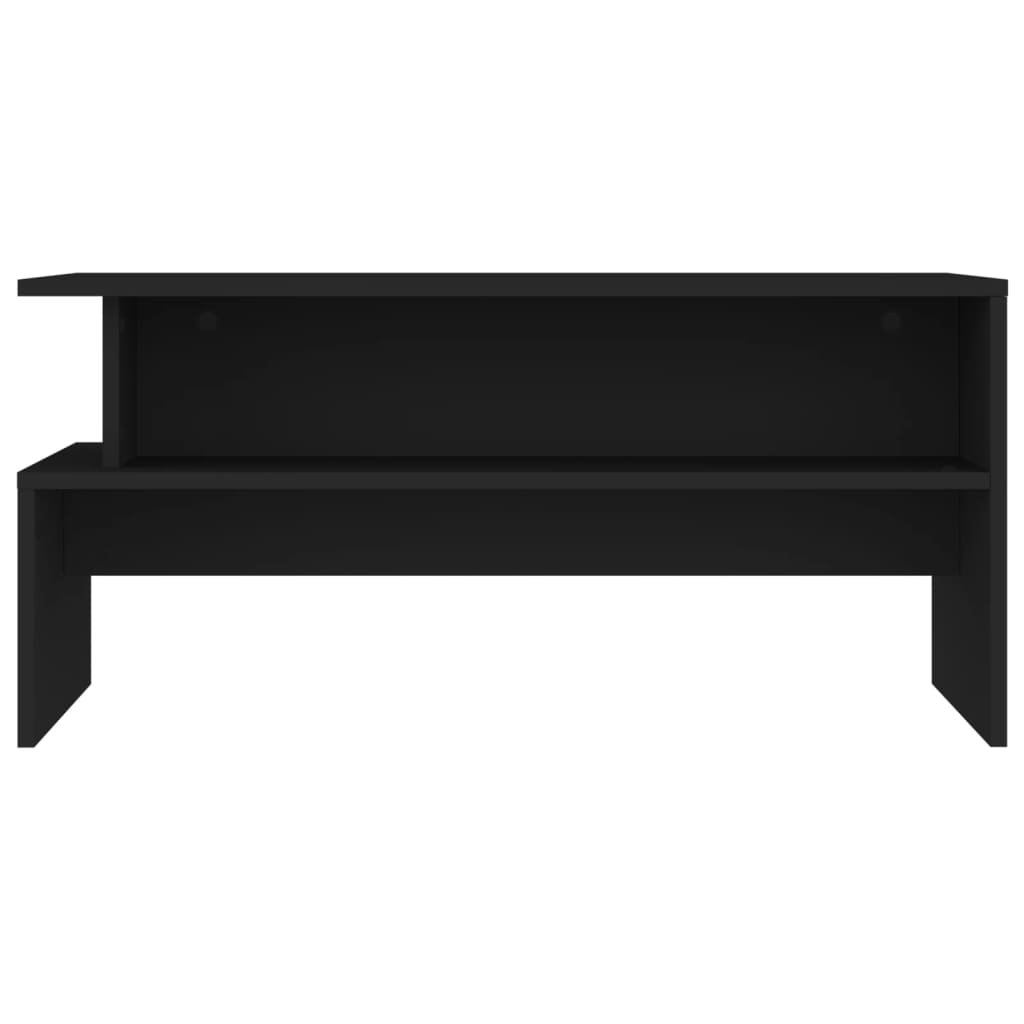 Table basse noir 90x55x42,5 cm bois d'ingénierie