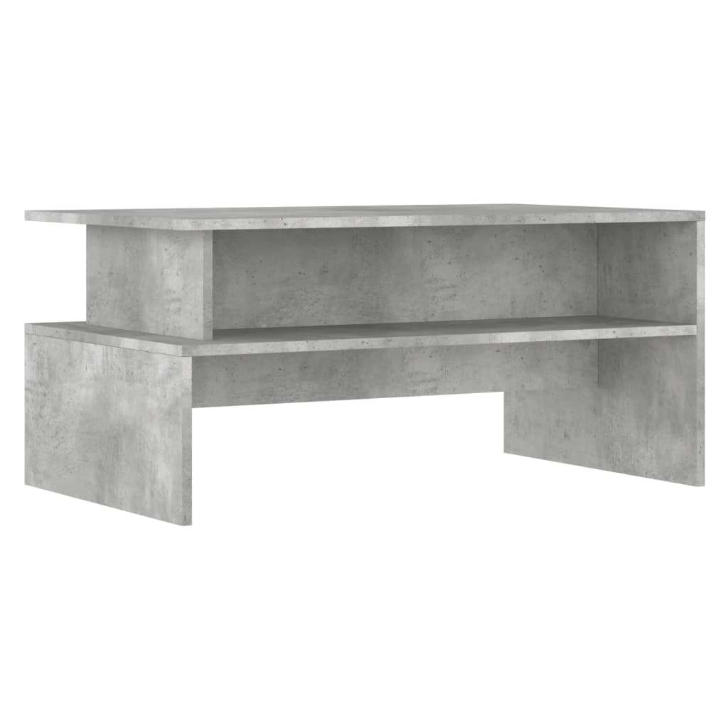 Betongrauer Couchtisch 90x55x42,5 cm, Holzwerkstoff