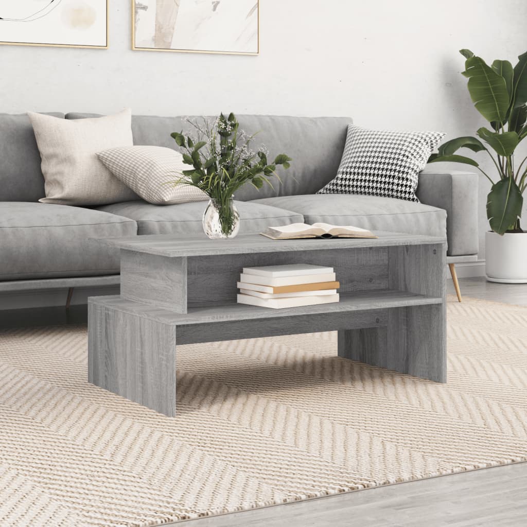 Sonoma coffee table gray 90x55x42.5 cm engineered wood