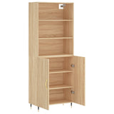 Buffet haut Chêne sonoma 69,5x34x180 cm Bois d'ingénierie