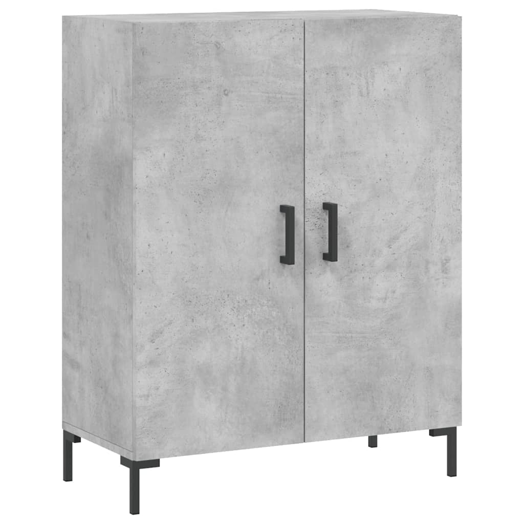 High sideboard Concrete gray 69.5x34x180 cm Engineered wood