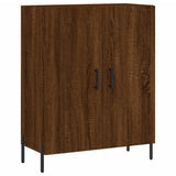 High sideboard Brown oak 69.5x34x180 cm Engineered wood