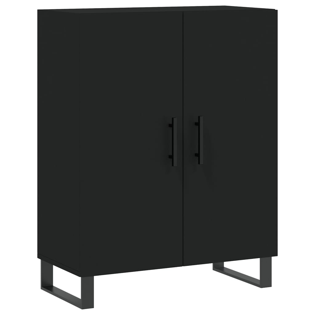 Buffet haut Noir 69,5x34x180 cm Bois d'ingénierie