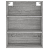 Sonoma high sideboard gray 69.5x34x180 cm Engineered wood