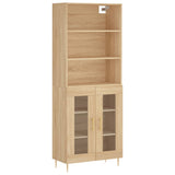 Hohes Sideboard Sonoma-Eiche 69,5x34x180 cm Holzwerkstoff