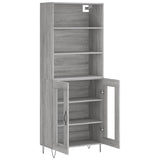 Buffet haut Sonoma gris 69,5x34x180 cm Bois d'ingénierie