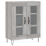 Buffet haut Sonoma gris 69,5x34x180 cm Bois d'ingénierie