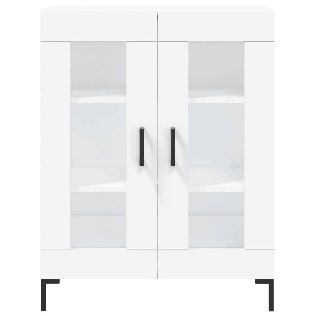 Buffet haut Blanc 69,5x34x180 cm Bois d'ingénierie