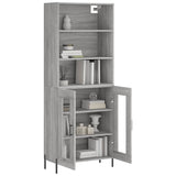 Buffet haut Sonoma gris 69,5x34x180 cm Bois d'ingénierie