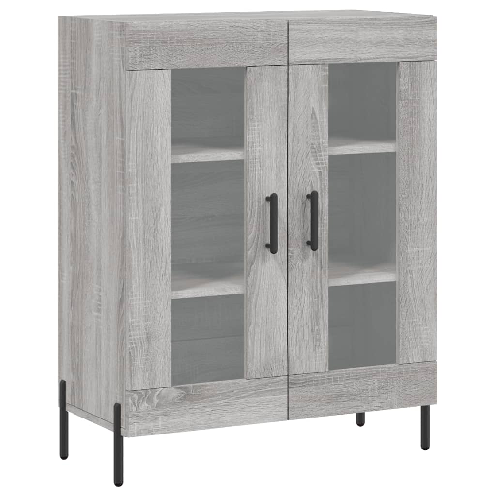 Sonoma hohes Sideboard grau 69,5x34x180 cm Holzwerkstoff