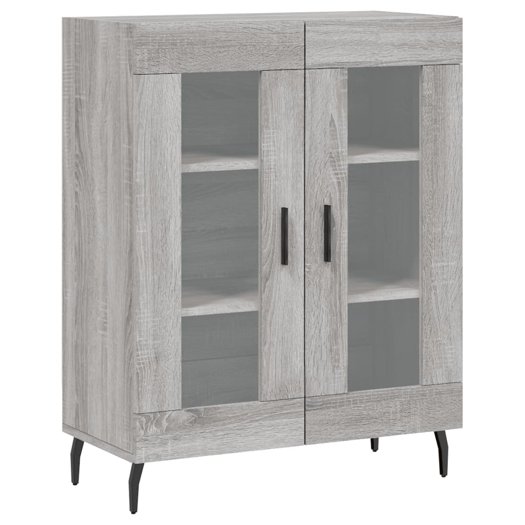 Sonoma hohes Sideboard grau 69,5x34x180 cm Holzwerkstoff