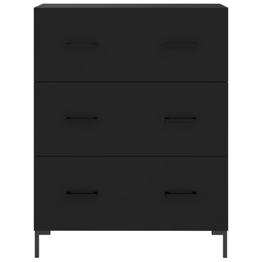 Buffet haut Noir 69,5x34x180 cm Bois d'ingénierie